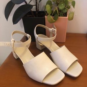 NWOT Everlane The Block Heel Sandal in cream